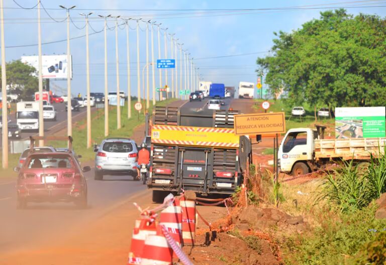Sepa cómo circular desde mañana en la zona de obras del viaducto sobre la ruta PY02