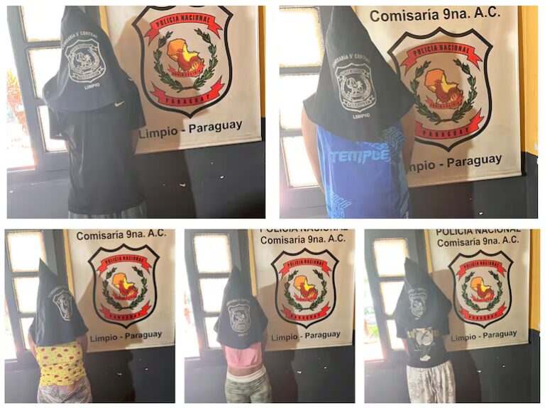 Allanamiento en Limpio: cinco detenidos por robo agravado y hallan cocaína en vivienda