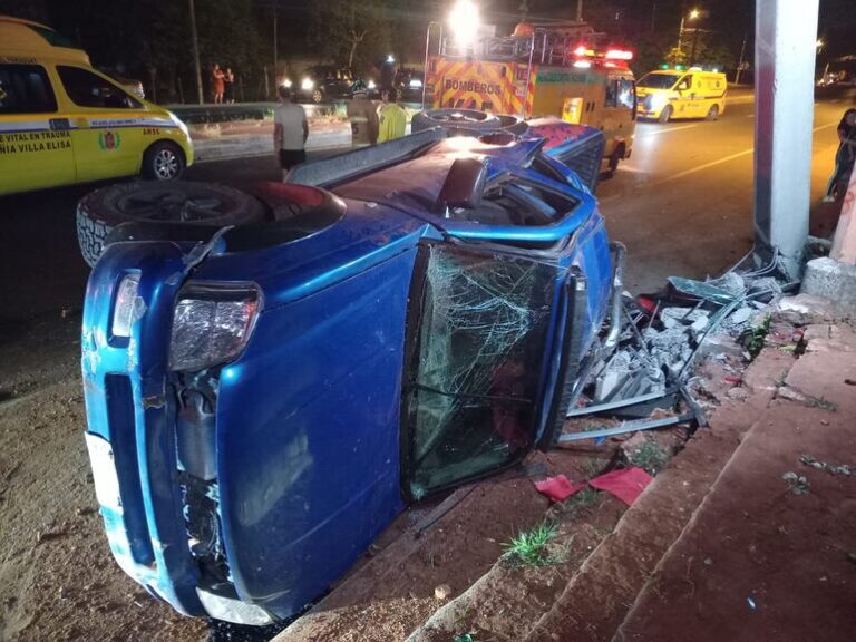 Menor volcó un vehículo con otros tres adolescentes en Ñemby