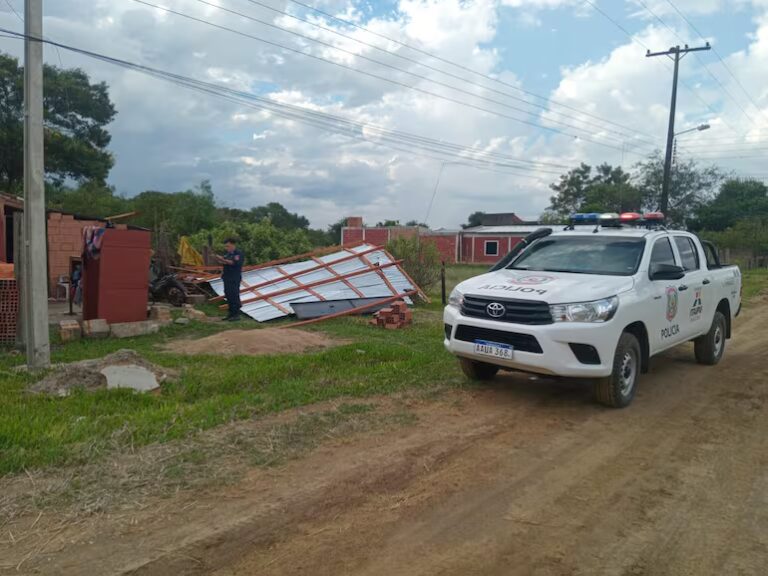 Pilar: familias quedaron en situación crítica tras fuerte tormenta y autoridades prometen asistencia