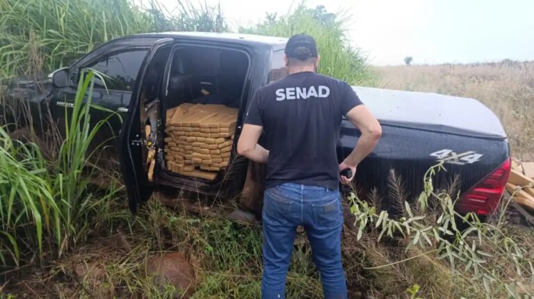 Senad halla más de 1.400 kilos de marihuana en una camioneta en Pedro Juan Caballero
