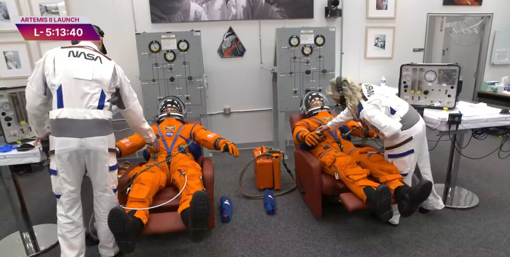 El último minuto del lanzamiento del proyecto Artemis 2, en vivo | Los astronautas se preparan para subir al tren | Ciencia