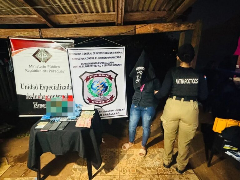 Allanan vivienda en Pedro Juan Caballero y detienen a brasileña con droga y dinero