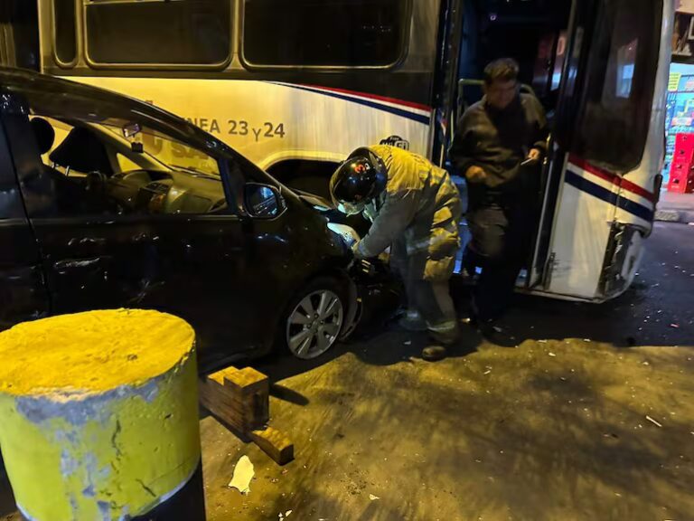 Asunción: aparatoso accidente deja a una mujer herida