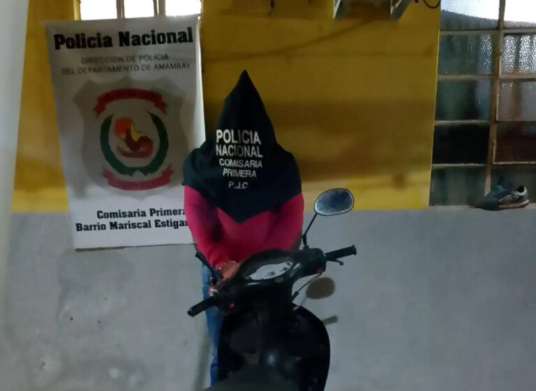 Atrapan a ladrón de moto en el Hospital Regional de Pedro Juan Caballero