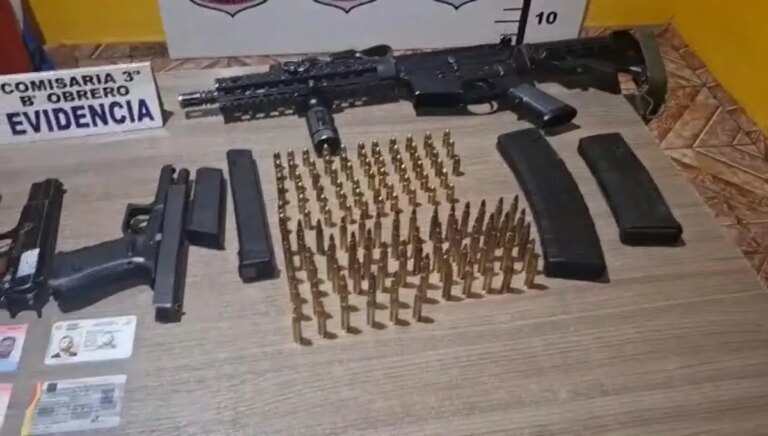 Incautan subfusil, dos pistolas y camioneta en control vehicular en Pedro Juan Caballero