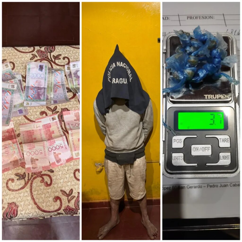 Aprehenden a un hombre con 18 dosis de crack en Pedro Juan Caballero